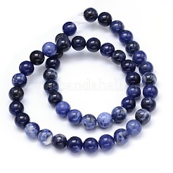 Round Natural Sodalite Beads Strands&nbsp;X-G-F222-39-6mm