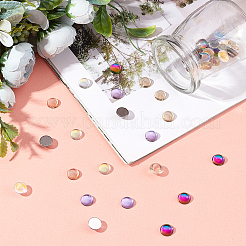 40Pcs 4 Colors Transparent Glass Cabochons&nbsp;GLAA-SC0001-41