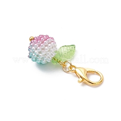 Imitation Pearl Acrylic Berry Beaded Pendants Decorations&nbsp;HJEW-JM04077-02