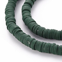 Flat Round Handmade Polymer Clay Beads&nbsp;CLAY-R067-6.0mm-49