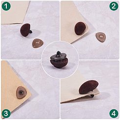 Flocky Plastic Cabochons for DIY Scrapbooking Crafts&nbsp;DIY-PH0074-77