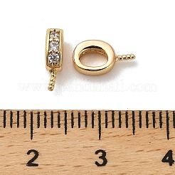 Oval Rack Plating Brass Micro Pave Cubic Zirconia Pendant Bails&nbsp;KK-S397-16G