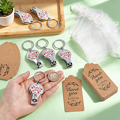 60Pcs Carbon Steel & Resin Nail Clipper Keychain&nbsp;MRMJ-WA0001-10B