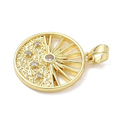 Brass Micro Pave Cubic Zirconia Pendants&nbsp;KK-K368-43G