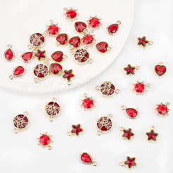 40Pcs 5 Styles Glass Pendants&nbsp;GLAA-GA0001-93