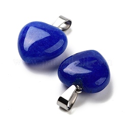 Natural White Jade Charms&nbsp;HEAR-PW0001-057-21