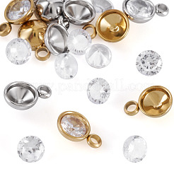 10Pcs 304 Stainless Steel Pendant Cabochon Settings&nbsp;STAS-TA0005-84