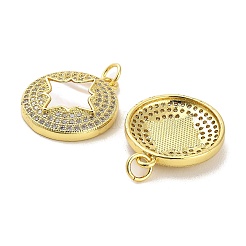Brass Micro Pave Clear Cubic Zirconia Pendants&nbsp;KK-K365-02E-G