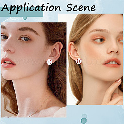 4 Pairs Sport Ball Alloy Stud Earrings for Women&nbsp;EJEW-BBC0001-52A