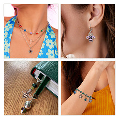 60Pcs 12 Colors Alloy Enamel Pendants&nbsp;ENAM-TA0001-61