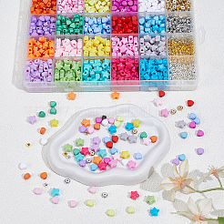 1400Pcs Acrylic & CCB Plastic & ABS Plastic DIY Jewelry Findings Kits&nbsp;DIY-PA0001-45