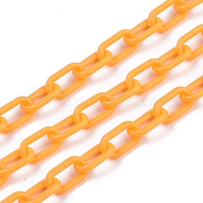 Handmade Opaque Acrylic Paperclip Chains&nbsp;X-KY-S166-002J-1