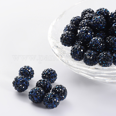 Pave Disco Ball Beads&nbsp;RB-A130-10mm-7-1