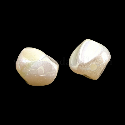 Spray Painted ABS Plastic Beads&nbsp;KY-C017-08D-1