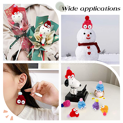 Small Snowman Hats For Crafts SUNNYCLUE 40Pcs Mini Knitting Hats