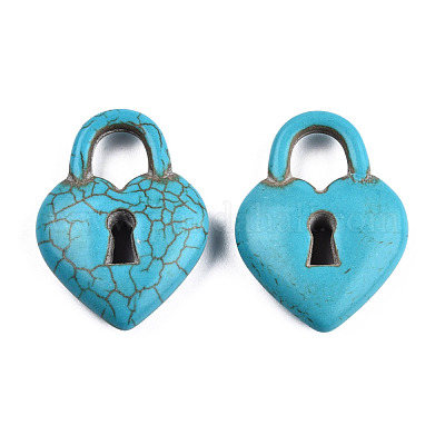 Synthetic Turquoise Gemstone Pendants&nbsp;TURQ-S283-04A-1