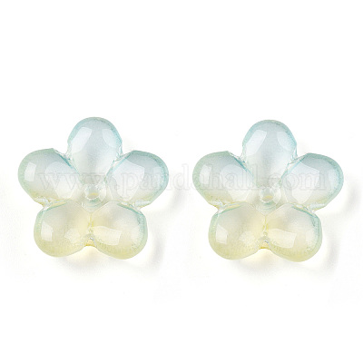 Two Tone Transparent Normal Glass Beads&nbsp;GLAA-T030-01-A02-1