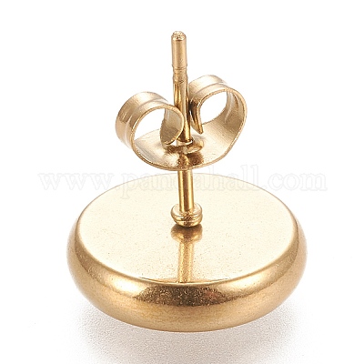 Ion Plating(IP) 304 Stainless Steel Stud Earring Settings&nbsp;X-STAS-K202-05D-G-1