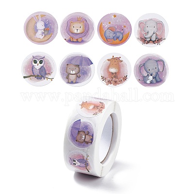 8 Patterns Paper Cartoon Sticker Rolls&nbsp;X-STIC-E001-07-1