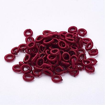 Polyester Weave Beads&nbsp;WOVE-N003-04-1