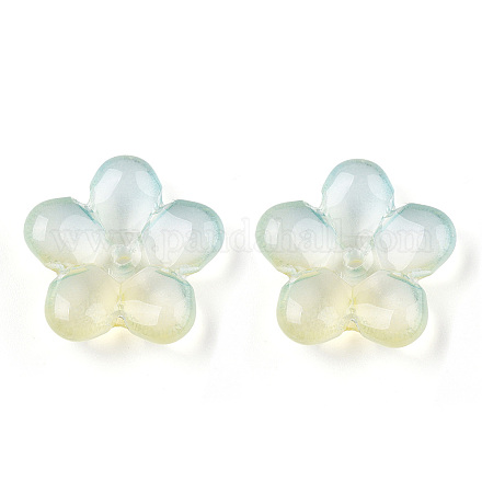 Two Tone Transparent Normal Glass Beads GLAA-T030-01-A02-1