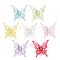Transparent Acrylic Beads, Butterfly, AB Color Plated, Mixed Color, 25x25x8.5mm, Hole: 1.5mm, about 580pcs/500g