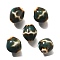 Vintage Style Glazed Ceramic Porcelain Beads, Faceted Bicone, Teal, 11.5x10mm, Hole: 2mm
