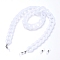 Eyeglasses Chains, Neck Strap for Eyeglasses, with Acrylic Curb Chains, 304 Stainless Steel Lobster Claw Clasps and Rubber Loop Ends, White, 30.7 inch(78cm)