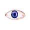 Halloween Translucent Resin Decoden Cabochons, Evil Eye, Mauve, 7x14x3mm