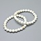 Natural Magnesite Bead Stretch Bracelets, Round, Inner Diameter: 2 inch~2-3/8 inch(5~6cm), Bead: 5.8~6.8mm