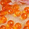 Transparent Acrylic Beads, Round, Orange, 18mm, about 150pcs/500g.