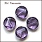 Imitation Austrian Crystal Beads, Grade AAA, K9 Glass, Faceted, Flat Round, Medium Purple, 10x5mm, Hole: 0.9~1mm