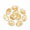 Coffee Watermelon Stone Glass Cabochons, Oval, 14x10x6mm