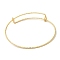 Adjustable Iron Bangle Making, Textured, Light Gold, 2-3/8 inch(6.2cm)