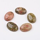 Natural Unakite Flat Back Cabochons&nbsp;G-G741-13x18mm-16-1