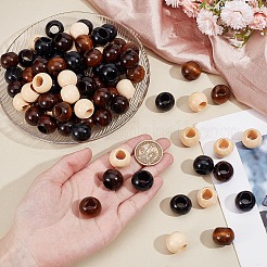 160Pcs 4 Colors Wood Beads&nbsp;WOOD-NB0002-92