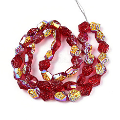 Transparency Electroplate Glass Beads Strands&nbsp;GLAA-T023-41A-02