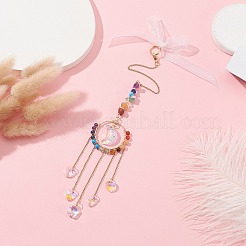 Glass Heart/Star/Moon Pendant Decoration&nbsp;HJEW-JM01209