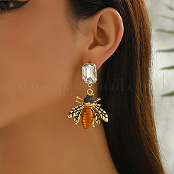 Alloy Bees Dangle Stud Earrings&nbsp;GZ0324