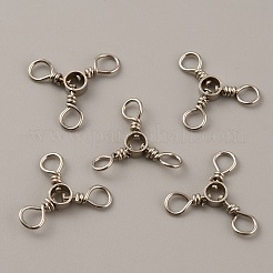 Brass Fishing Three-Way Swivels Catfish Swivels&nbsp;KK-WH0062-21D-P