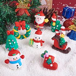 16Pcs 16 Style Christmas PVC Plastic Big Pendants&nbsp;sgKY-SZ0001-41