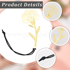 Brass Flower Bookmarks with Tassel&nbsp;OFST-WH0005-01