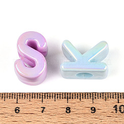 Luminous & UV Plating Opaque Acrylic European Beads&nbsp;PACR-T017-11M