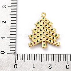 Christmas Series Brass Micro Pave Cubic Zirconia Pendants&nbsp;KK-Q010-01G-07