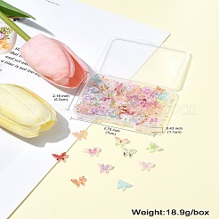 100Pcs 10 Styles Butterfly Resin Cabochons&nbsp;MRMJ-CJ0001-17