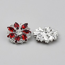 1-Hole Alloy Rhinestone Shank Buttons&nbsp;BUTT-WH0012-20
