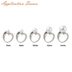 Adjustable Brass Cuff Rings&nbsp;ZIRC-F076-04P
