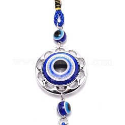 Alloy & Glass Pendant Decorations&nbsp;HJEW-WH0017-26