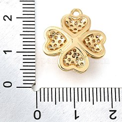Brass Micro Pave Clear Cubic Zirconia Pendants&nbsp;KK-U065-02C-G