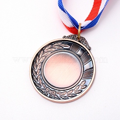 Sports Medal Zinc Alloy Pendant Cabochon Settings&nbsp;PALLOY-WH0071-13R